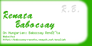 renata babocsay business card